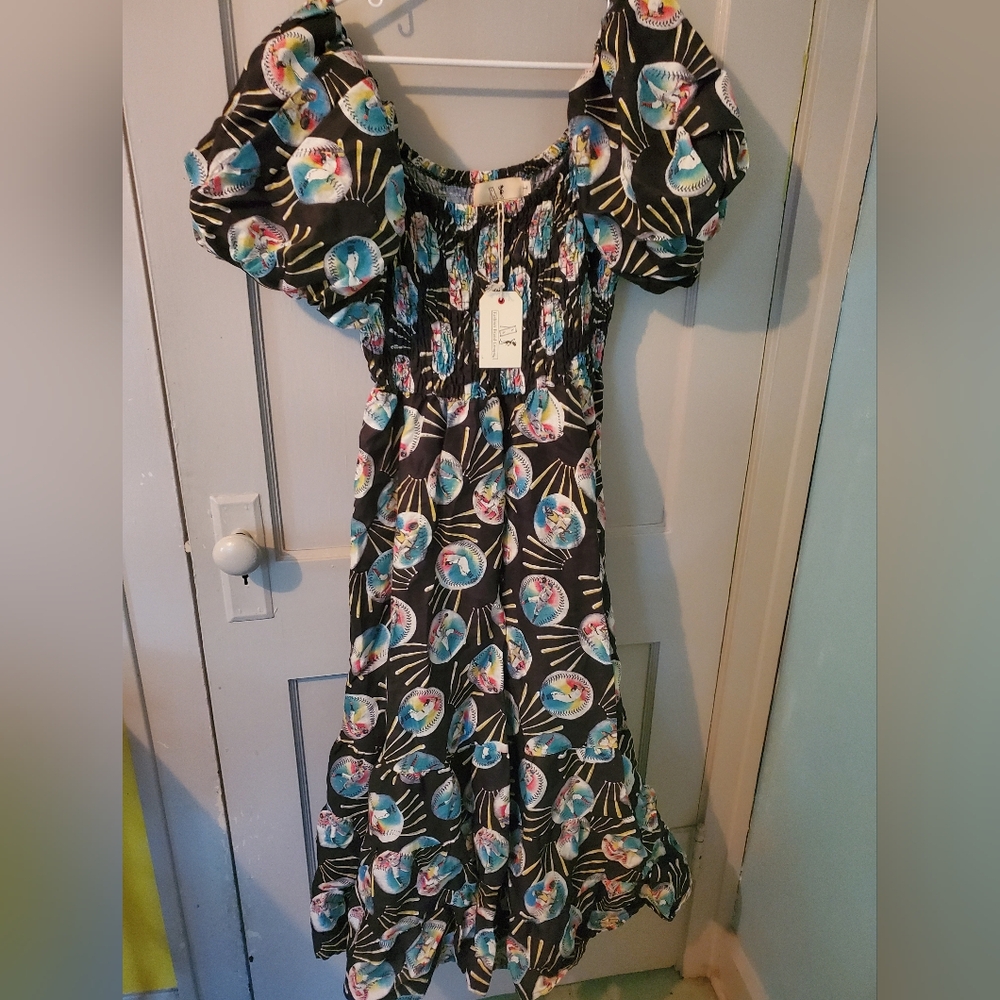Fashion Brand Company Picnic Gown NWT Baseball Print L/XL